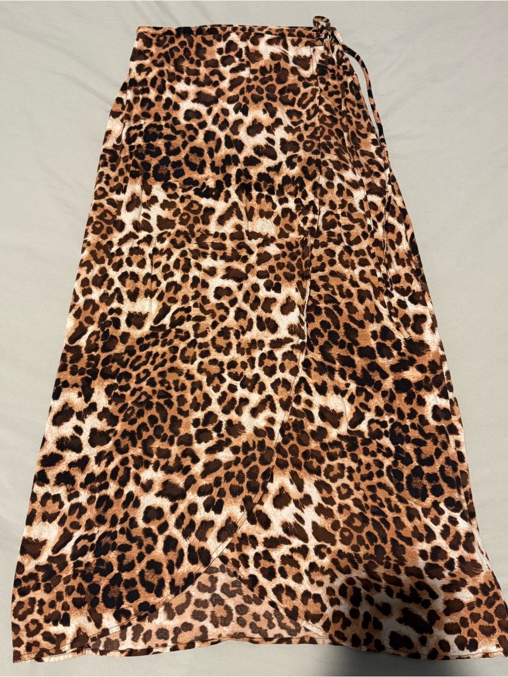 GUESS Leopard Print Wrap Skirt - Brown & Black